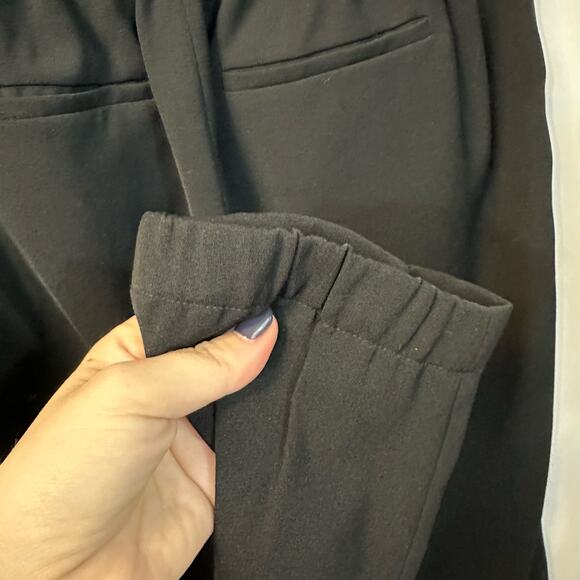 Vince Satin Piped Black Elastic Waist Jogger Pull On Relaxed Trouser Pant Small - Picture 6 of 8